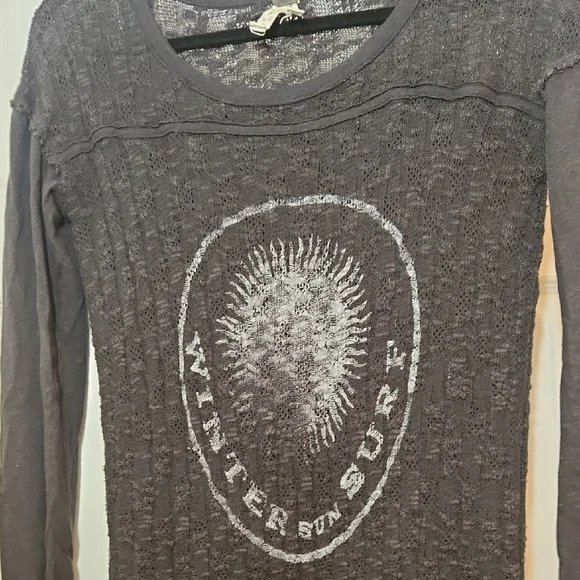 We The Free Black Graphic Knittrd Shirt - Picture 3 of 9